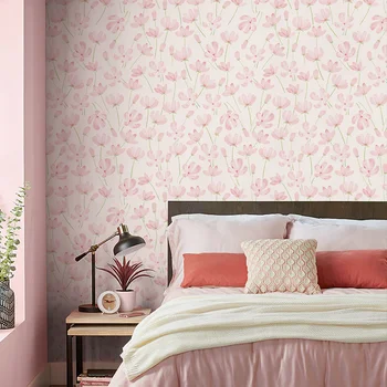  Оранжерейные Розовые обои для комнаты с цветочным принтом, Украшение дома, Водонепроницаемые Самоклеящиеся Прочные обои для стен