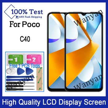  Оригинал для Poco C40 ЖК-дисплей с сенсорным экраном, дигитайзер, запасные части