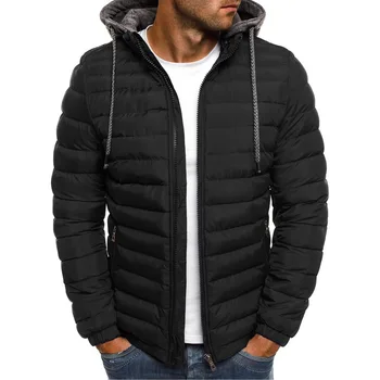  Осенне-зимнее высококачественное теплое пальто, мужская куртка, теплая ветрозащитная непромокаемая куртка с хлопковой подкладкой и капюшоном, уличная мужская одежда