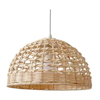  Подвесной светильник с абажуром из ротанга, натуральный абажур для спальни, столовой, кафе