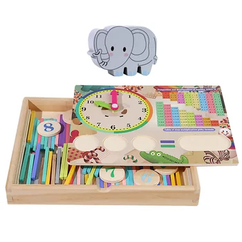  Познавательная игрушка с цифрами, Деревянная Математическая игрушка, Учебное пособие для детей, Интересное Познание