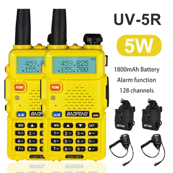  Портативная рация Baofeng UV 5R, Радиостанция, Двухсторонняя Ветчина, радио Boafeng, 2 шт., Мощные двойные рации VHF/UHF для Охоты на 10 км