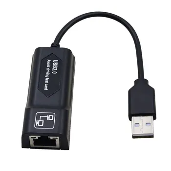  Проводной Сетевой адаптер USB 2.0 к Rj45 Lan Ethernet 10/100 Мбит/с Сетевой кабель для Xiaomi Mi Box PC Windows 10 Сетевая карта USB 2.0