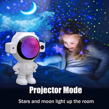  Проектор Астронавта 2023 Звездное Небо Галактика Звезды Проектор Ночник Светодиодная лампа для декора спальни Декоративные ночники
