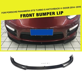  Разветвители для губ на переднем бампере из углеродного волокна, Спойлер для Porsche Panamera Хэтчбек Turbo S GTS 4-дверный 2014-2016