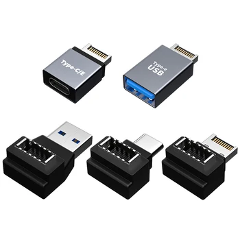  Разъем адаптера кабеля расширения USB 3.1 на передней панели от типа E до USB C Type C для материнской платы настольного компьютера