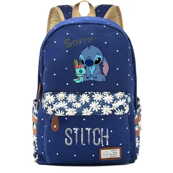  Серия Disney Lilo & Stitch, Модный популярный Рюкзак для подростков, Школьный Креативный Водонепроницаемый Повседневный Рюкзак Большой емкости