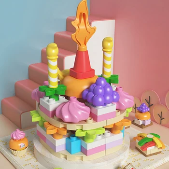  Серия Play House с крупными частицами, креативные детские пазлы, блоки для торта, базовые игрушки для детей 3-6 лет