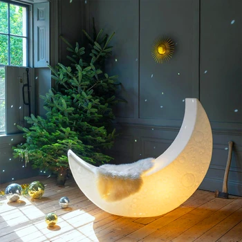  Скандинавский Дизайнерский торшер Moon для гостиной, столовой, фотографии, современные напольные водонепроницаемые напольные светильники для внутреннего декора, освещение