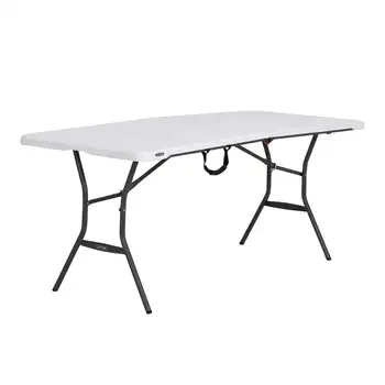  Складной стол длиной 6 футов, легкий коммерческий, белый (280857)