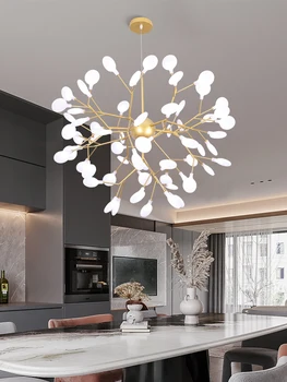  Современная светодиодная люстра в виде светлячка, стильный декор в виде дерева для спальни, кухни, столовой, гостиной, Блеск для украшения дома