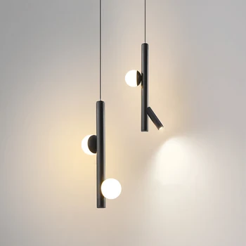  Современные светодиодные подвесные светильники в скандинавском минималистичном стиле для гостиной, ресторана, кофейни, прикроватной тумбочки для спальни с точечным освещением