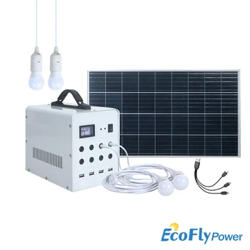  Солнечная домашняя система мощностью 50 Вт, свинцово-кислотная батарея, Небольшая генераторная установка, Мобильный электрогенератор, Промышленное наружное освещение