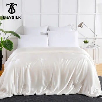  Стеганое одеяло LILYSILK, шелковое одеяло, 100 чистая натуральная длинная нить, шелковая нить, Летняя роскошная кровать King Queen, домашний текстиль