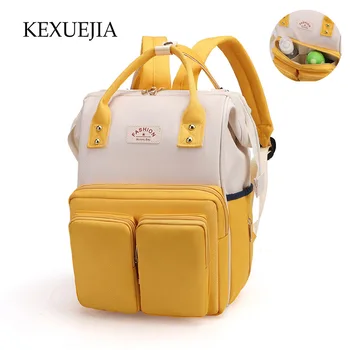  Сумка для мамы KEXUEJIA, Высококачественная сумка для подгузников, Модный Рюкзак в стиле пэчворк, Большой емкости, Сумка для подгузников, Спортивная сумка для детской коляски