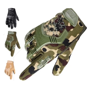  Тактические военные перчатки для пейнтбола, страйкбола, стрельбы, боевые противоскользящие мужские велосипедные перчатки на полный палец, защитное снаряжение