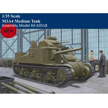  Трубач 63518 1/35 Масштаб среднего танка M3A4 Военные пластиковые сборные модельные наборы