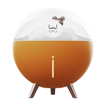  Увлажнитель воздуха USB Quiet Space Bear со светодиодной подсветкой Мини Увлажнитель Воздуха Туманообразователь Ароматерапия для домашнего Офиса Оранжевый