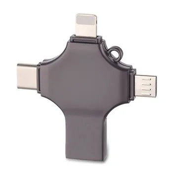  Флэш-накопитель Type-C USB 3.0 для iphone ipad 4 в 1, флешка с интерфейсом lightning usb3.0, флешки для ipad Iphone 11/12/13/14