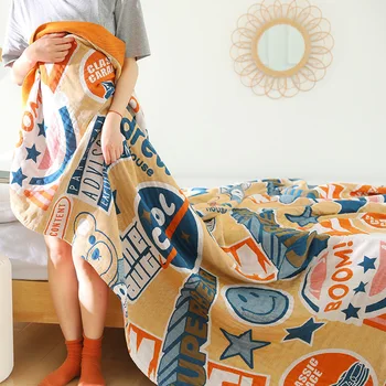  Хлопчатобумажные одеяла в скандинавском стиле для кроватей, Синие, Большие, мягкие, с геометрией бохо, Покрывало для кровати, Покрывало для дивана, одеяло для двуспальной кровати