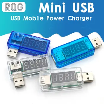  Цифровой USB Мобильный Мощность зарядный ток напряжение Тестер Метр Мини USB зарядное устройство доктор вольтметр амперметр Поворот прозрачный
