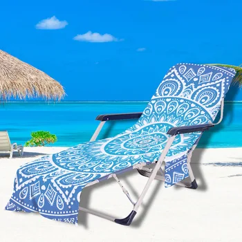  Чехол для пляжного кресла с богемным принтом, полотенце для дома, Кемпинга, сада, шезлонга, летний уютный чехол для пляжного шезлонга из микрофибры