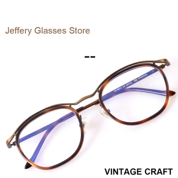  Японская Оправа для очков от близорукости из ацетата титана ручной работы, мужская и женская, сверхлегкие модные очки, подходящие к оптическим линзам 5912
