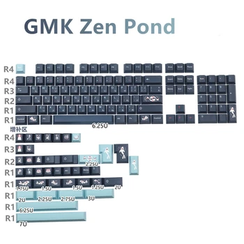  Японские 141 Клавиши PBT Full Keycaps Вишневый профиль ISO Ввод сублимации красителя для 99% механической клавиатуры GMK Zen Pond Keycap